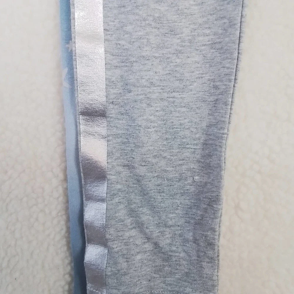 Carter's Kid Set of 2 Leggings Girl's Size 10, Blue w Stars, Grey w Racer Stripe